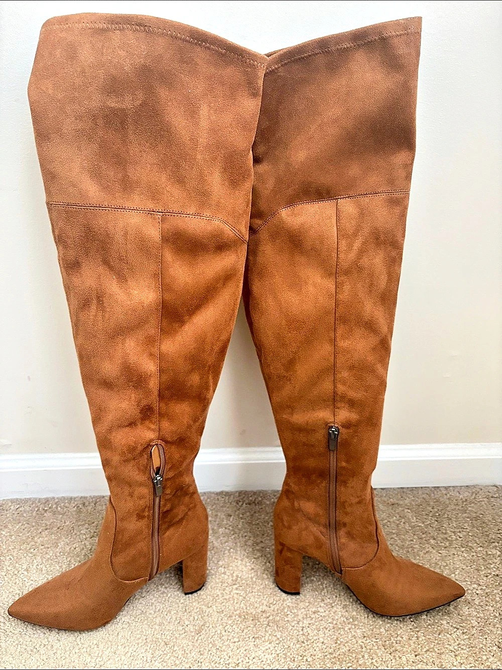 Women's Brown Suede Over-the-Knee Boots